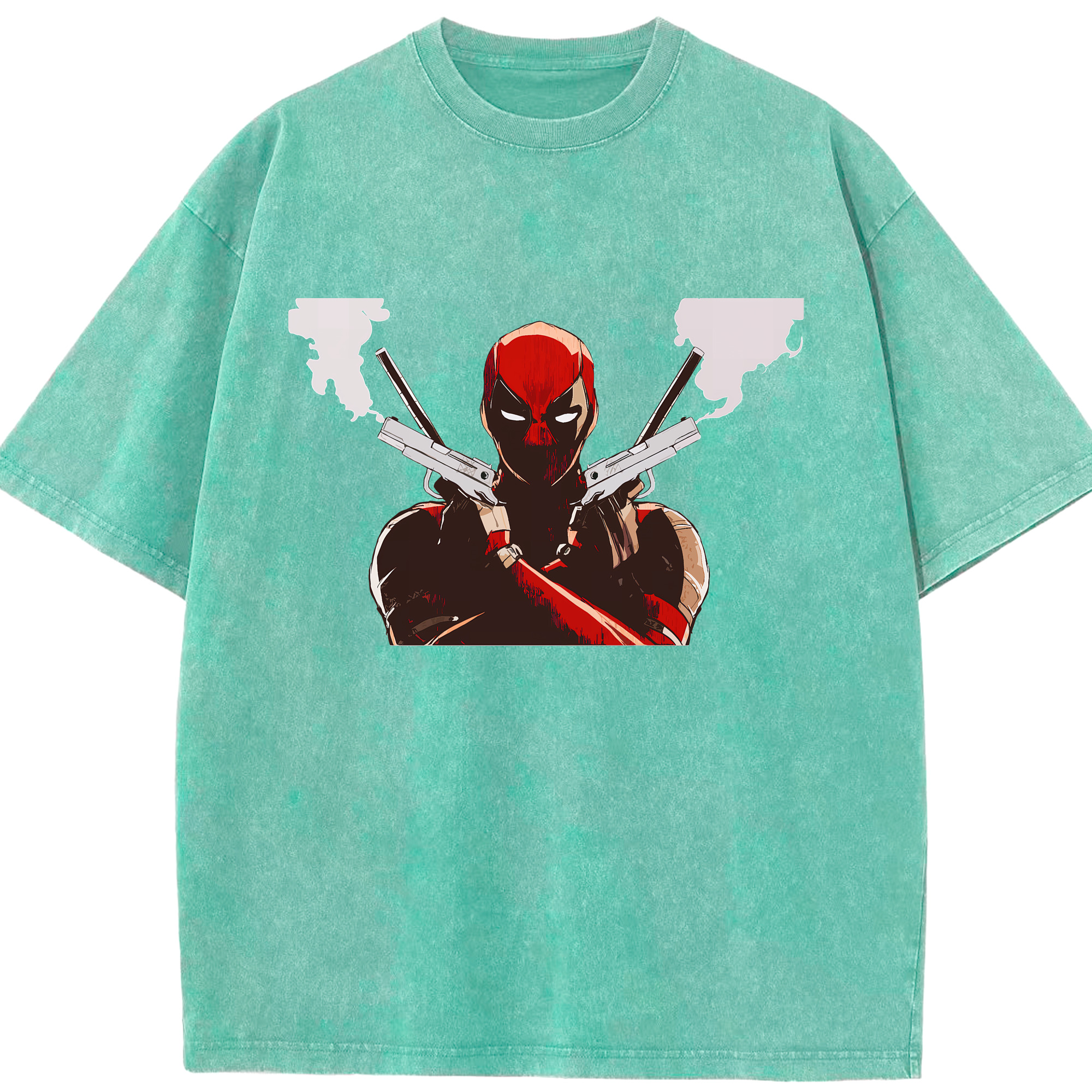 （画像用） Deadpool デッドプール 綿100% ヴィンテージ風 半袖Tシャツ（フロントプリント）